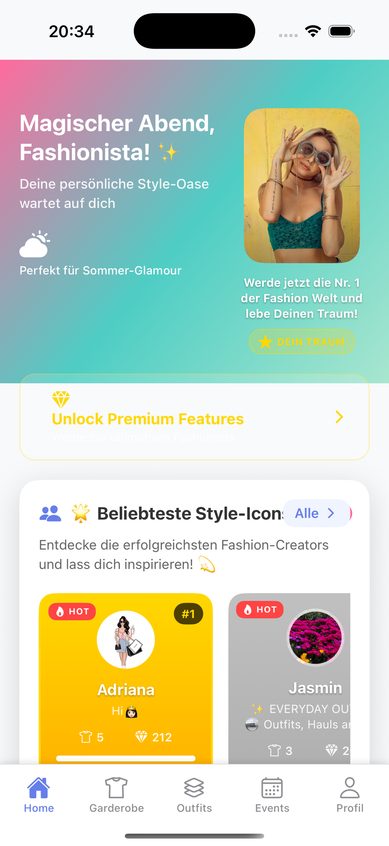 OutfitCrush App Screenshot - Business Meeting Outfit Vorschlag